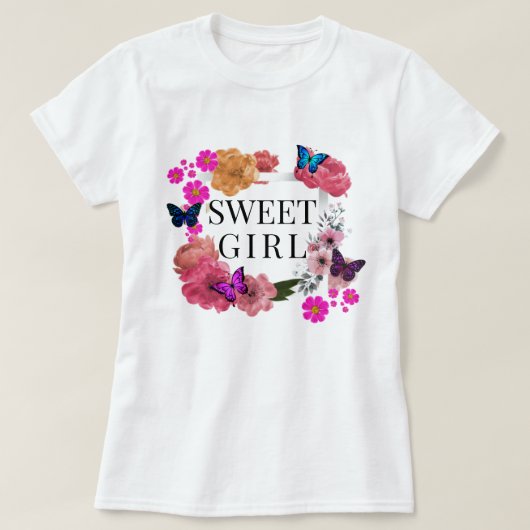 Trendy Sweet Girl T-Shirt (Design voorkant)