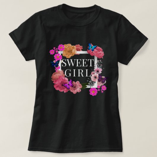 Trendy Sweet Girl T-Shirt (Design voorkant)