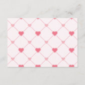 Trendy Sweetheart Valentijnsdag Diapper Raffle Informatiekaartje (Achterkant)