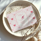 Trendy Sweetheart Valentijnsdag Diapper Raffle Informatiekaartje