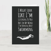 Trendy Swimming Cards Swimmer Swim Modern Sports Kaart (Voorkant)