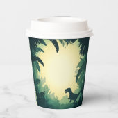 Trendy T-Rex Dinosaurus Papieren beker (Achterkant)