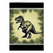 Trendy T-Rex dinosaurus Wenskaart (Voorkant)