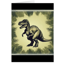 Trendy T-Rex dinosaurus Wenskaart