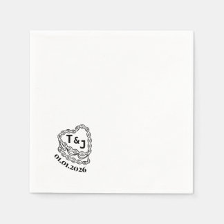 Trendy taart initiaal servet