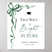 Trendy Taco over een stralend Afstuderen voor de t Poster (Voorkant)