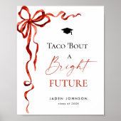 Trendy Taco over een stralend Afstuderen voor de t Poster (Voorkant)