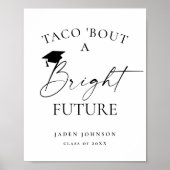 Trendy Taco over een stralend Afstuderen voor de t Poster (Voorkant)