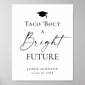 Trendy Taco over een stralend Afstuderen voor de t Poster (Voorkant)
