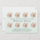 Trendy tafel de avond voor het repetitiediner kaart (Voorkant)