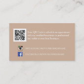 Trendy Tan Chevron Zigzag Monogram Hair Salon Visitekaartje (Achterkant)