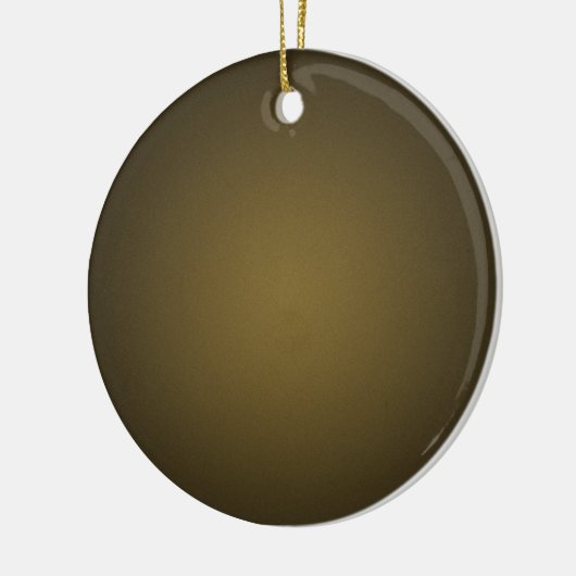 Trendy Tan en Black Grainy Vignette Keramisch Ornament (Links)