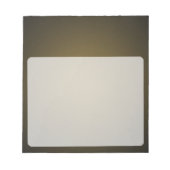 Trendy Tan en Black Grainy Vignette Notitieblok (Voorkant)