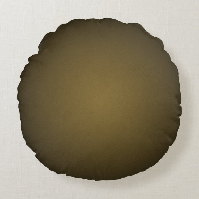 Trendy Tan en Black Grainy Vignette Rond Kussen (Voorkant)