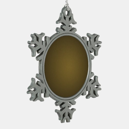 Trendy Tan en Black Grainy Vignette Tin Sneeuwvlok Ornament (Links)