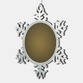 Trendy Tan en Black Grainy Vignette Tin Sneeuwvlok Ornament (Rechts)
