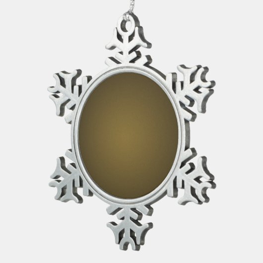 Trendy Tan en Black Grainy Vignette Tin Sneeuwvlok Ornament (Rechts)
