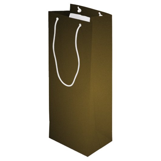 Trendy Tan en Black Grainy Vignette Wijn Cadeautas (Achterkant Gekanteld)