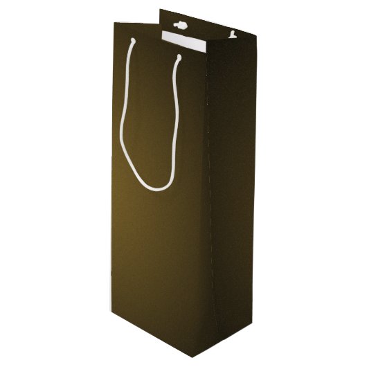 Trendy Tan en Black Grainy Vignette Wijn Cadeautas (Voorkant Gekanteld)