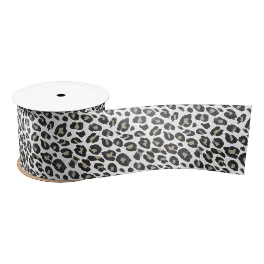 Trendy Tan Leopard Print Satijnen Lint (Spoel)
