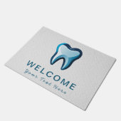 Trendy Tandarts Professioneel Tandheelkundig blauw Deurmat (Schuin)