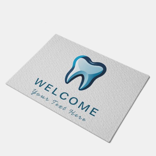 Trendy Tandarts Professioneel Tandheelkundig blauw Deurmat (Schuin)