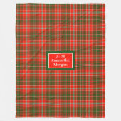 Trendy Tartan Blanket Personalized Christmas Gift Fleece Deken (Voorkant)