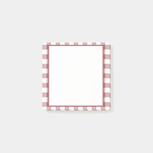 Trendy tartan scottish leraar rood wit laagland post-it® notes (Voorkant)