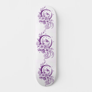 Trendy Tattoo Stijl Bloemige Halvemaan Deck Persoonlijk Skateboard