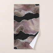Trendy Taupe & Black Agate Zilver Glitter Bad Handdoek (Handdoek)