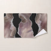 Trendy Taupe & Black Agate Zilver Glitter Bad Handdoek (Handdoek)