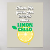 Trendy Taupe Italiaanse citroen Limoncello Keukenb Poster (Voorkant)