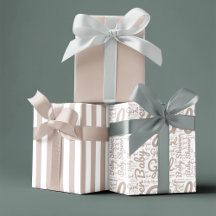 Trendy Taupe Script Typografie Boho Baby shower