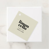 Trendy Taupe Thuisgemaakte Limoncello Bedankjes Labels (In situ)