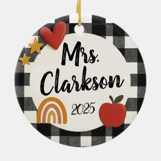  Trendy Teacher Ornament (Achterkant)