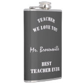 Trendy Teacher We houden van je beste leraar ooit Heupfles (Rechts)