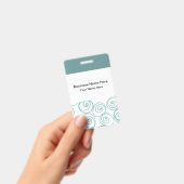 Trendy Teal Budget Naam Badges (Handheld)