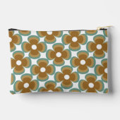Trendy Teal Caramel Retro Groovy Flowers Seamless Etui (Achterkant)