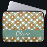 Trendy Teal Caramel Retro Groovy Flowers Seamless Laptop Sleeve<br><div class="desc">Discover a teal and caramel retro groovy flowers seamless pattern,  perfect for wallpaper,  bedding,  kitchen and dining décor,  home accessories,  stationery,  sports gear,  and stylish bags for a coordinated vintage-inspired look.</div>