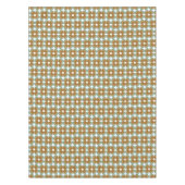 Trendy Teal Caramel Retro Groovy Flowers Seamless Tafelkleed (Voorkant)