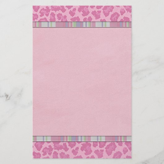 Trendy Teeny Bopper Pink Leopard Briefpapier (Voorkant)