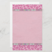 Trendy Teeny Bopper Pink Leopard Briefpapier (Voorkant / Achterkant)