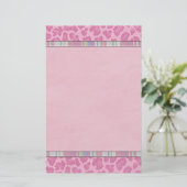 Trendy Teeny Bopper Pink Leopard Briefpapier (Staand voorkant)