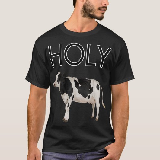 Trendy Teez unise adult  Holy Cow T , Red, Small U T-shirt (Voorkant)