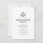 Trendy tekst Modern Law afstuderen Aankondiging (Achterkant)