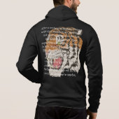 Trendy tekstontwerp geschreven op tijgermannen zwa hoodie (Achterkant)