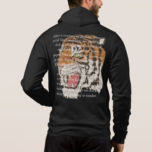 Trendy tekstontwerp geschreven op tijgermannen zwa hoodie (Achterkant)