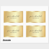 Trendy Template Gold Hand Script Your Custom Text Rechthoekige Sticker (Vel)