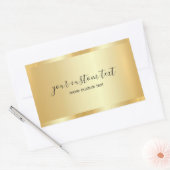 Trendy Template Gold Hand Script Your Custom Text Rechthoekige Sticker (Envelop)