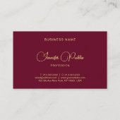 Trendy Template Gold Text Calligraphy Luxurious Visitekaartje (Achterkant)